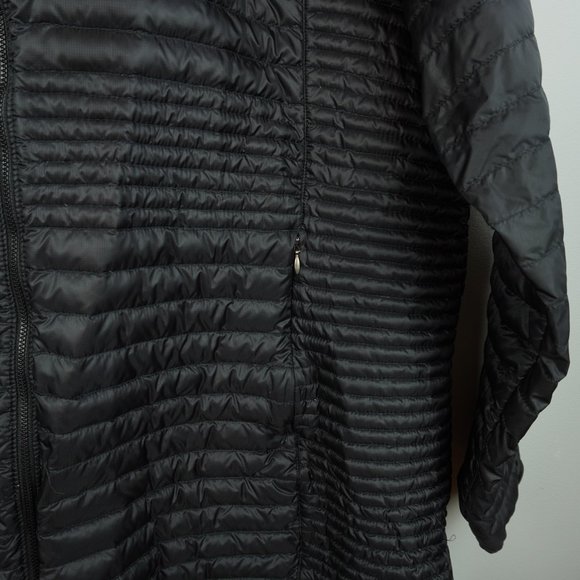 LL Bean Black Quilted Downtek Water Repellent Lightweight Hooded Jacket - Picture 2 of 7